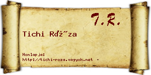 Tichi Róza névjegykártya